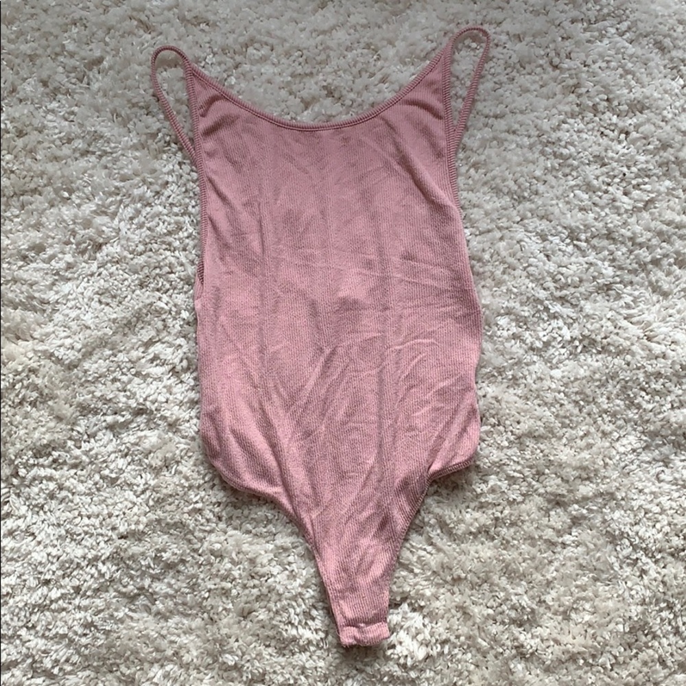 Salmon Buttoned Body Suit
